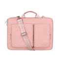 Shock proof shoulder laptop bag in solid colour with polyester shell and zipper closure