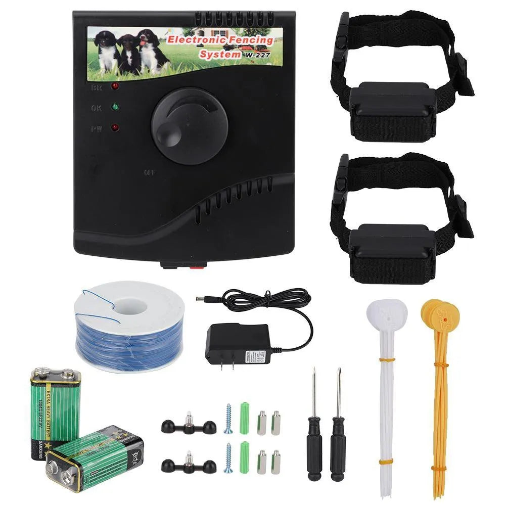 Smart pet fence collar training bark stopper with ABS construction and waterproof receiver for outdoor use
