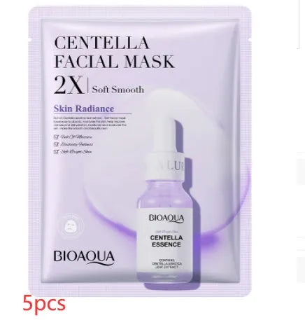 Single sheet of a white collagen face mask and a multi-pack box of 30g facial sheet masks.
