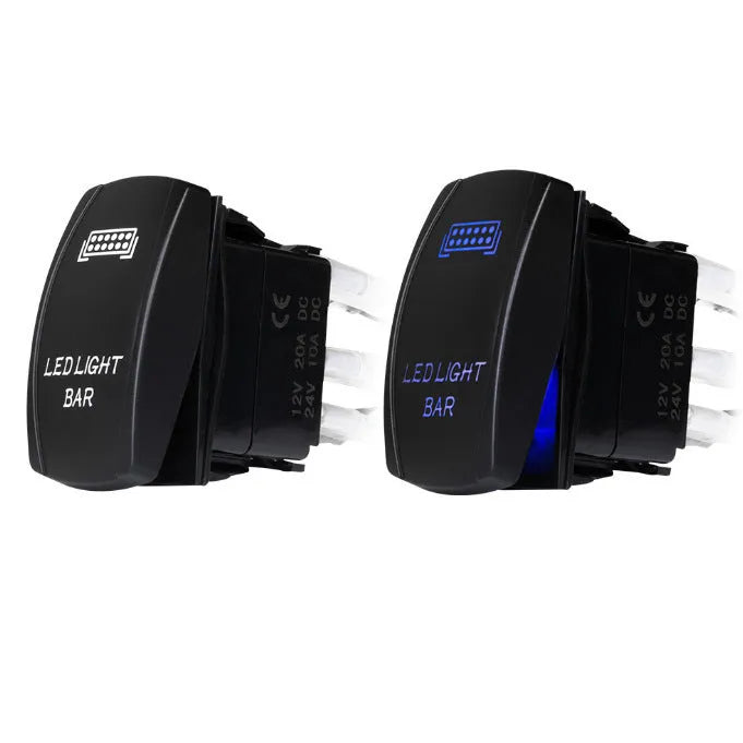 Black off road LED spotlight cable set with 2 metre wiring harness and LED light bar switch