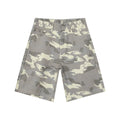 Men's American-style camouflage loose wide leg cotton denim shorts with zipper fly