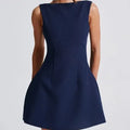Women's backless sleeveless summer dress in slim-fitting hipster street style