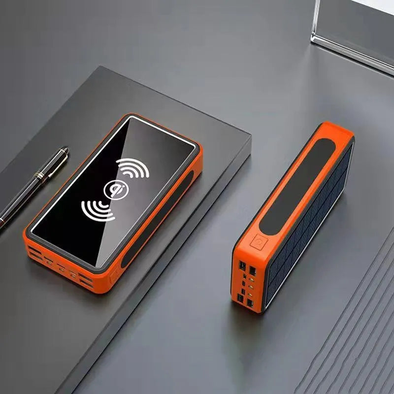 Outdoor camping power supply stall solar energy with digital display and flashlight in multiple colours