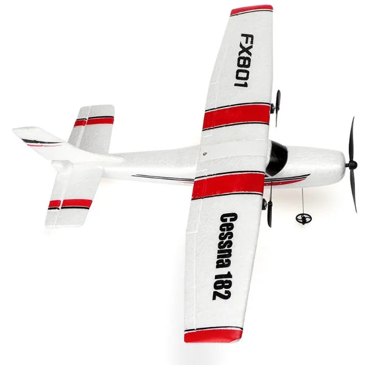 DIY Cessna 182 remote control glider in EPP foam with wing, tail, and landing gear components
