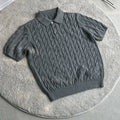Summer twisted long staple combed cotton knitted T-shirt short sleeve in black, gray, and light gray sizes M to 3XL