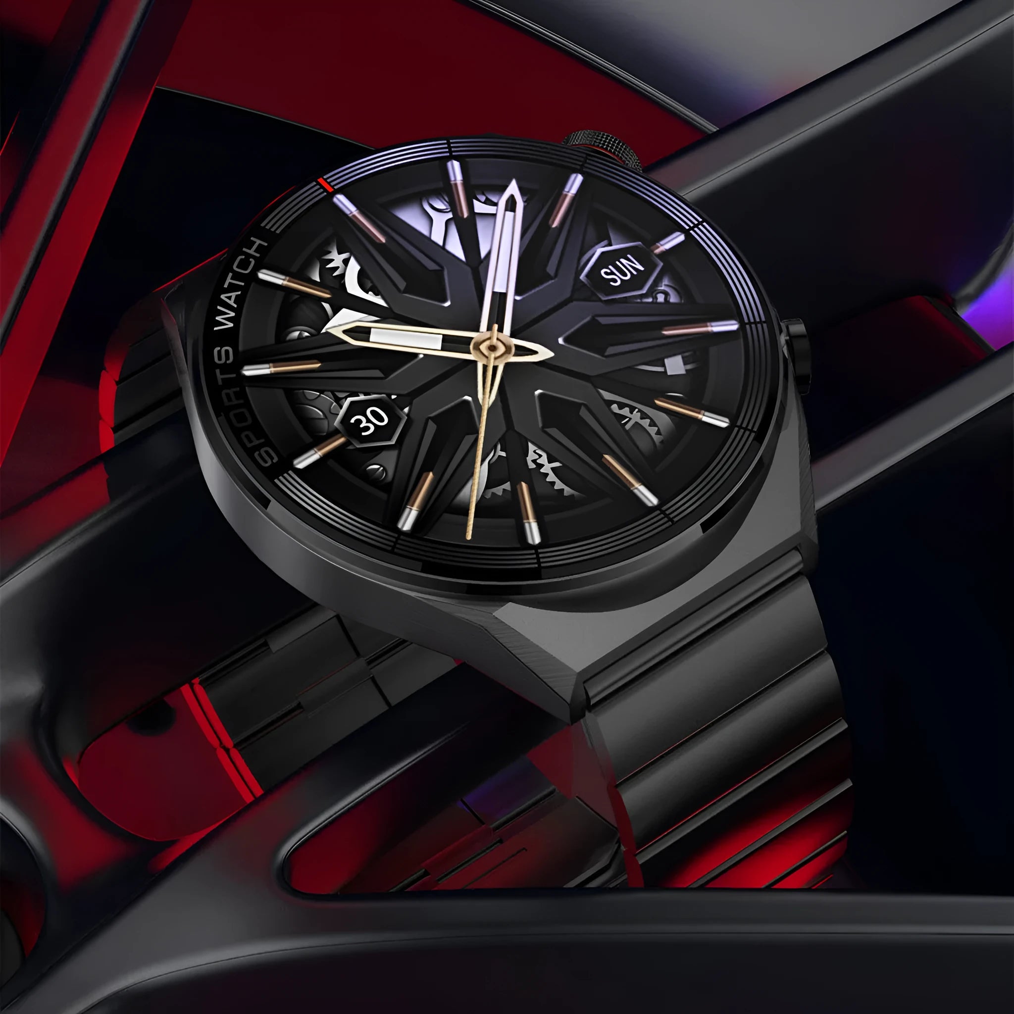 Large screen smart watch with Bluetooth call functionality and IP68 waterproof rating