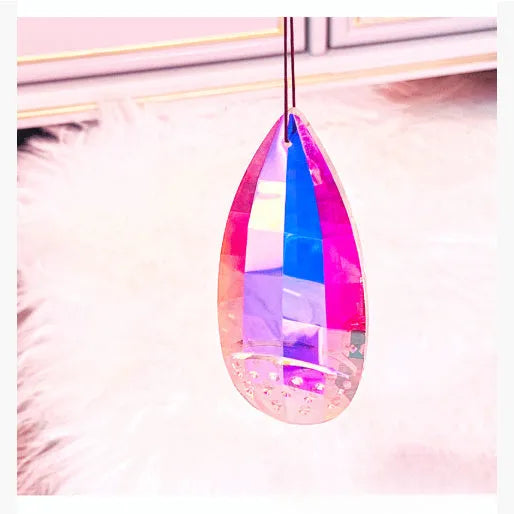 Rainbow crystal Christmas tree garden decoration with electroplated colour finish catching light