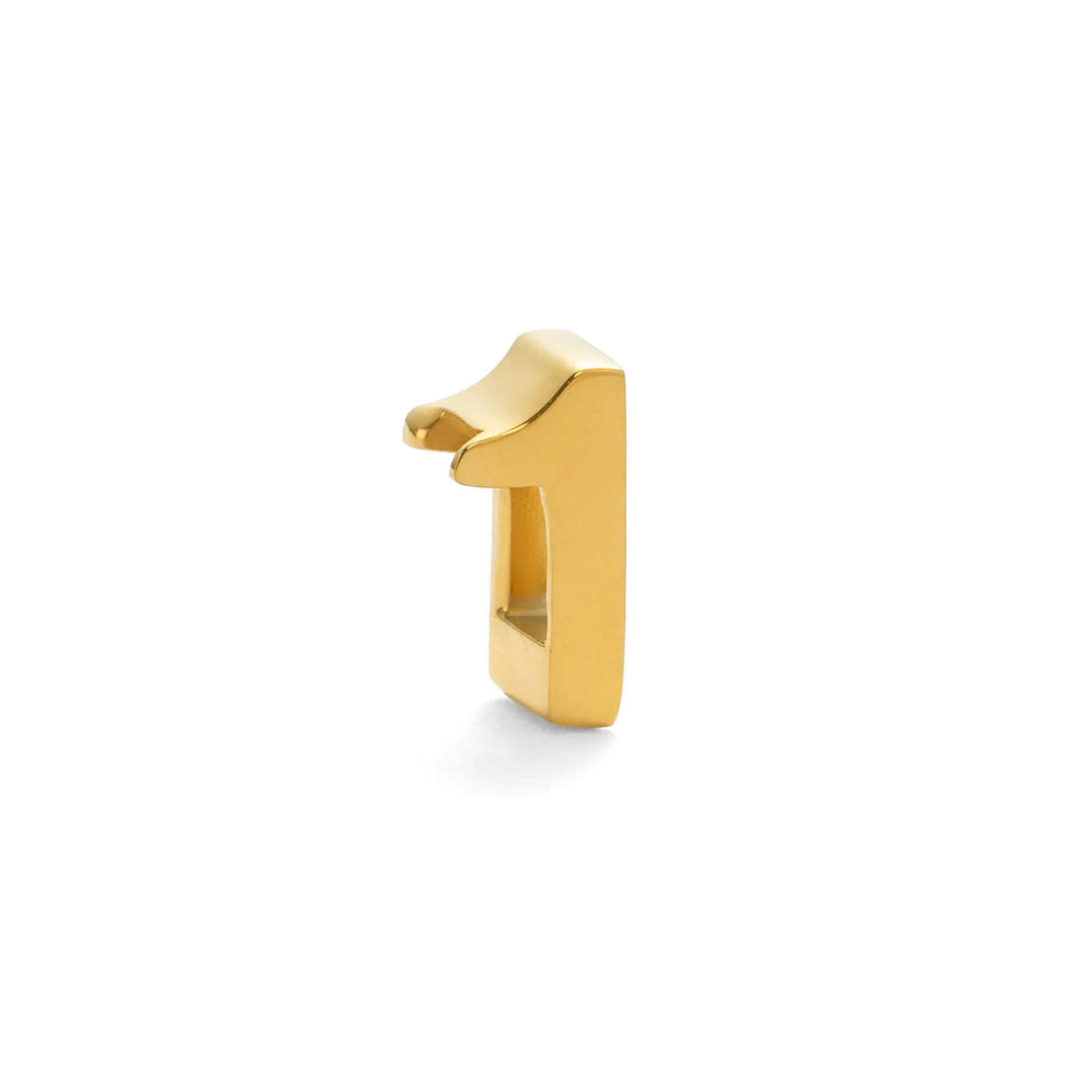 Gold electroplated titanium steel necklace with the letter 'A' pendant on a 40.5cm chain.