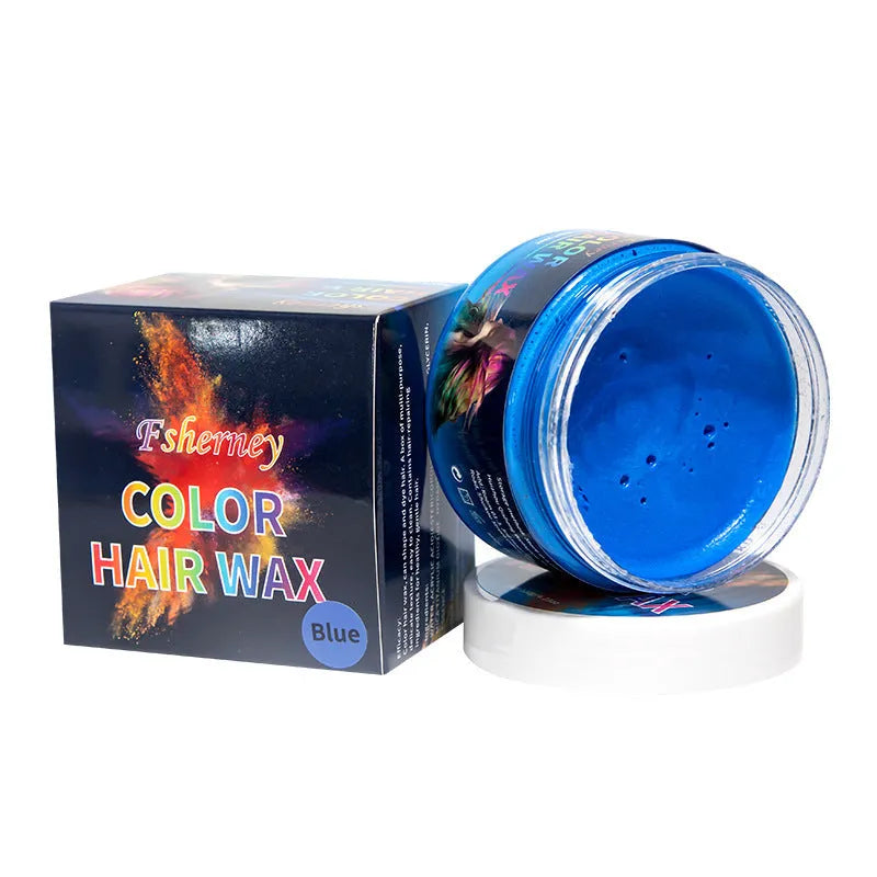 120g hair styling clay container showing colour options including granny grey