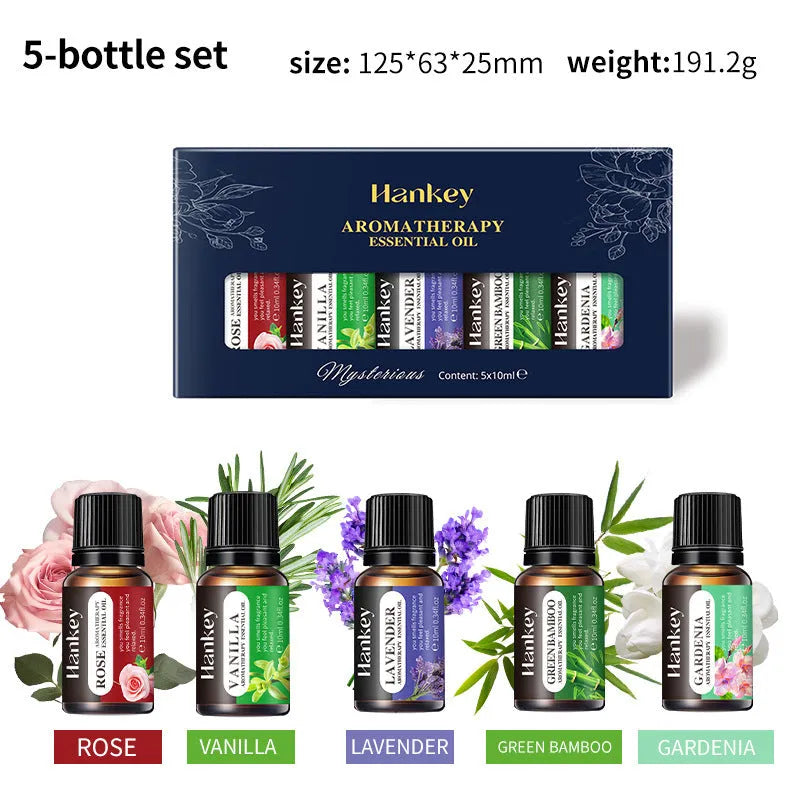 Water-soluble aromatherapy essential oil set in boxed combination packaging
