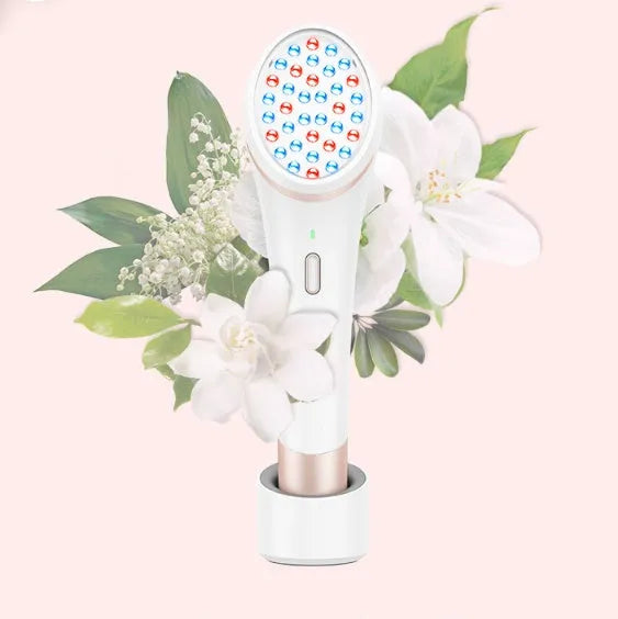 Xpreen wireless acne light therapy device in white with 36 lamp beads and wireless charging base