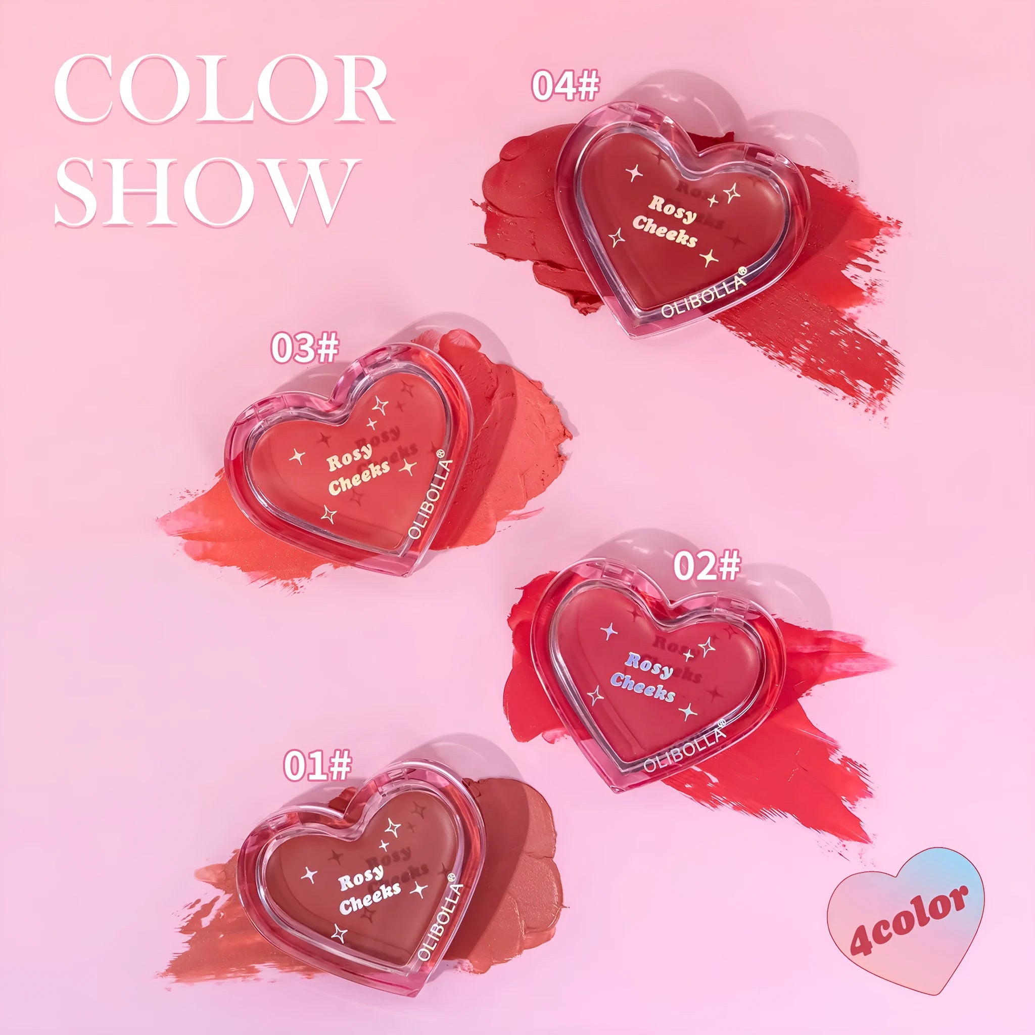 Love Water Light Blusher Lips And Cheeks Dual-use powder cream compact 3.8g in four style options