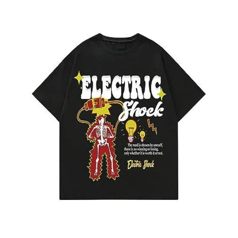 Men's printed street style sports t-shirt with digital pattern on polyester fabric