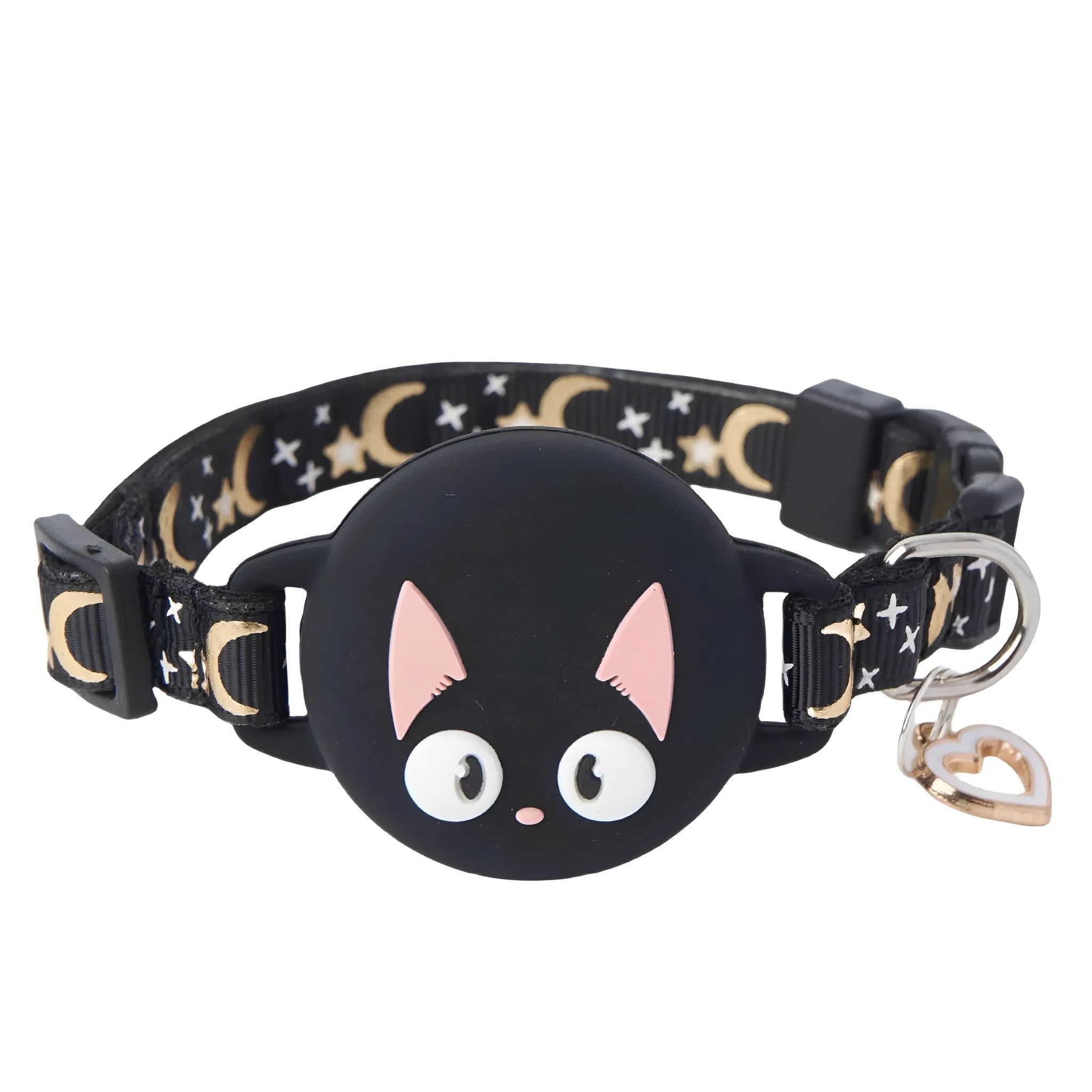 Apple AirTag protective case on adjustable cat collar in selected colour with size adjustment