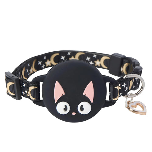 Apple AirTag protective case on adjustable cat collar in selected colour with size adjustment
