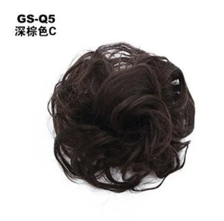 Hair ring adjustable wig band in burgundy colour on white background