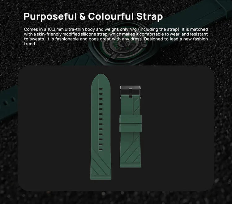Fashion Bluetooth smart bracelet sports watch with black silicone wristband and touch screen display