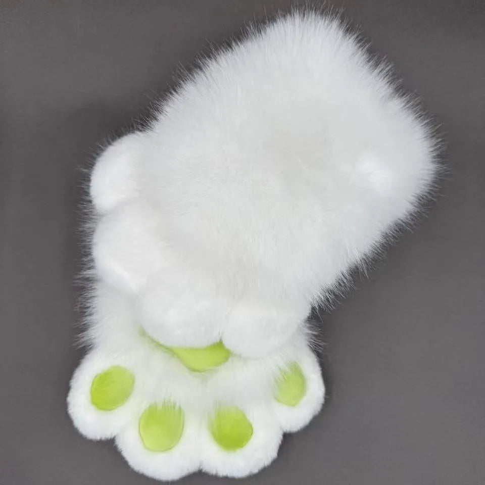 Colourful animal claw cosplay gloves in nylon material showing multiple colour options