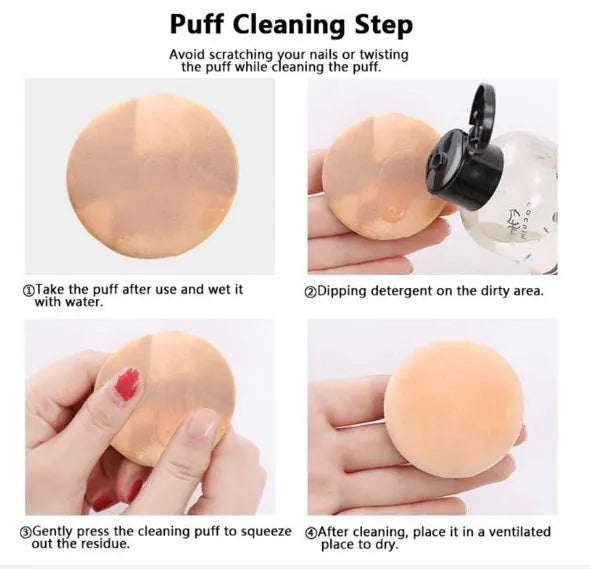 50ml makeup brush cleaning liquid in a clear plastic bottle with blue cap, 9x3x3cm size