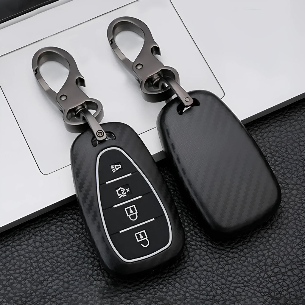 Plastic car key case for Chevrolet smart fob, double-sided frosted ABS, black colour, with button cutouts