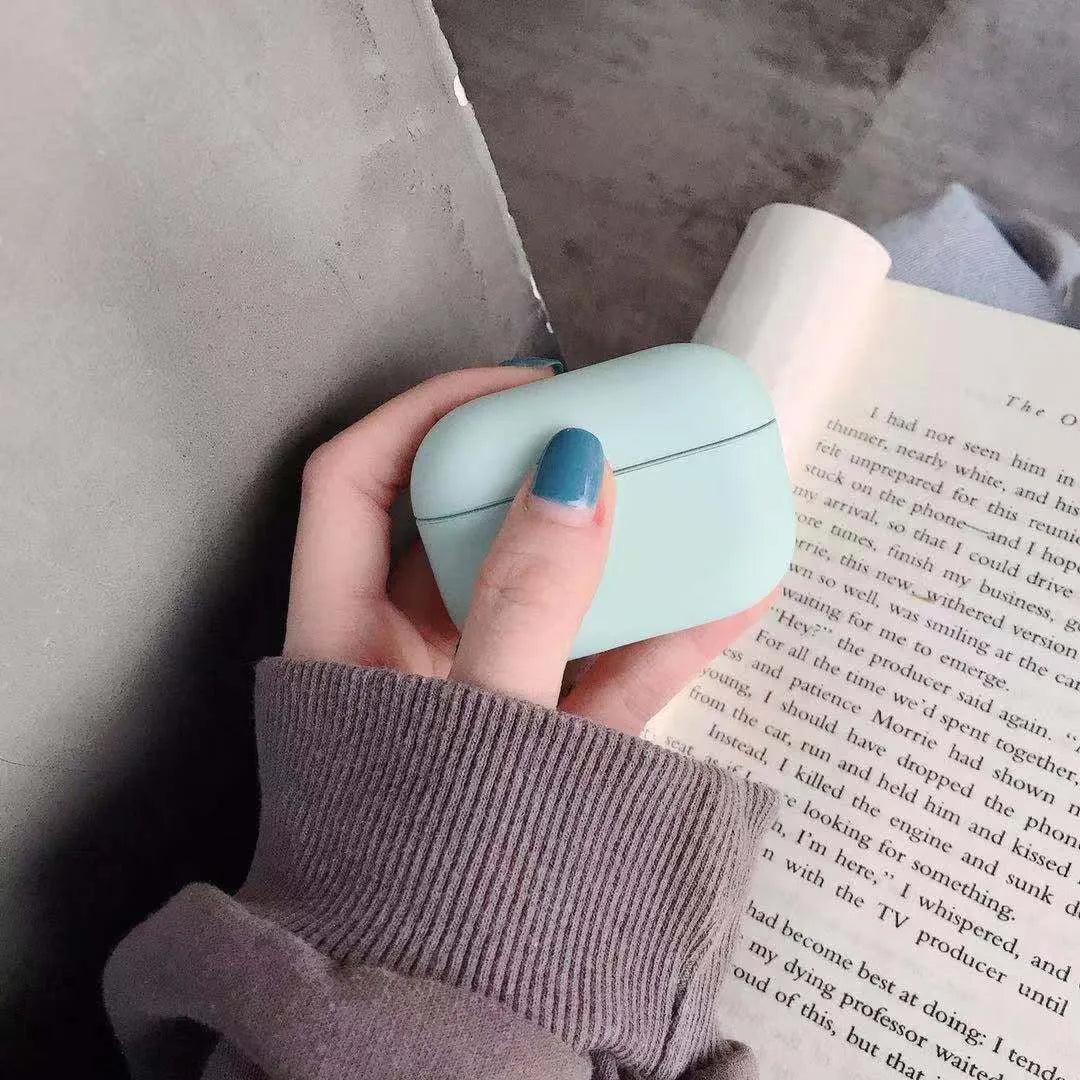 AirPods Pro 3 protective plastic case in multiple colour options including black, pink, and green