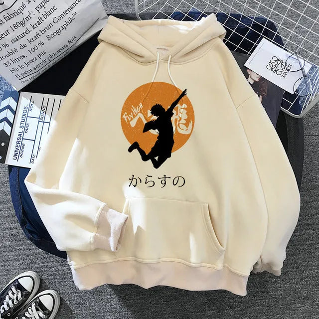 Hot Japanese Anime Haizhu Hoodie pullover shirt in character pattern, cotton polyester blend