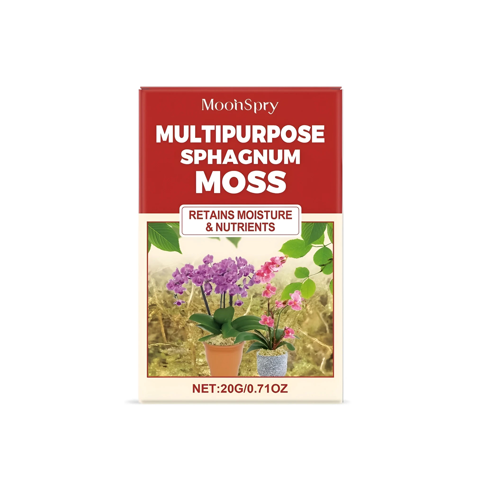 20g pack of natural sphagnum moss for plant growing media and decoration