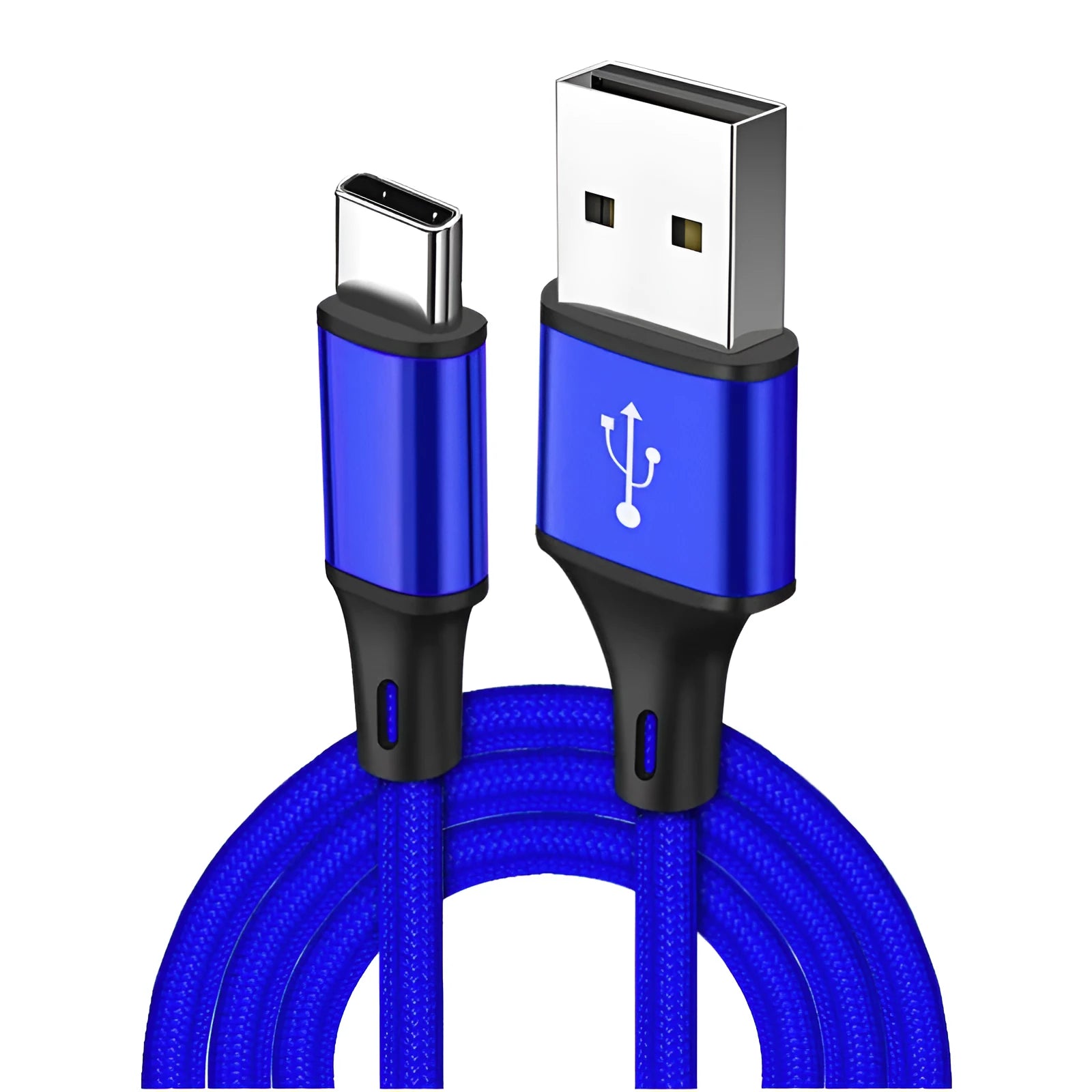 2-metre USB-A to Type-C data cable in multiple colour options for mobile phone charging