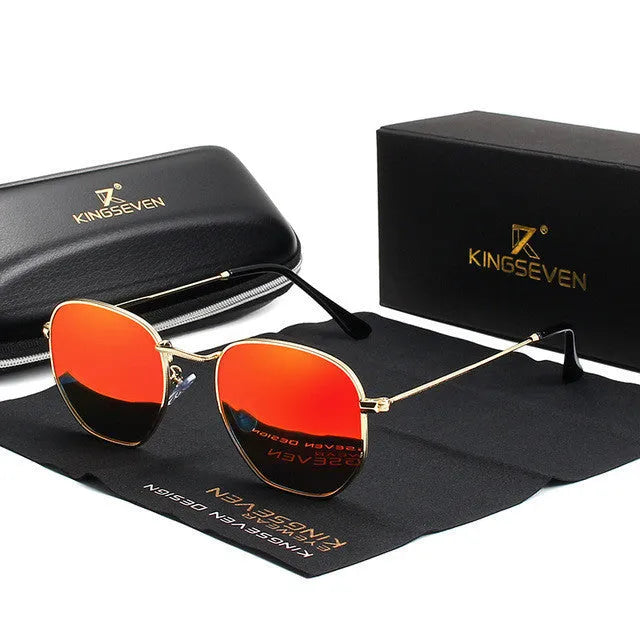 Men's classic round sunglasses in retro design available in six colour options including black, blue and silver