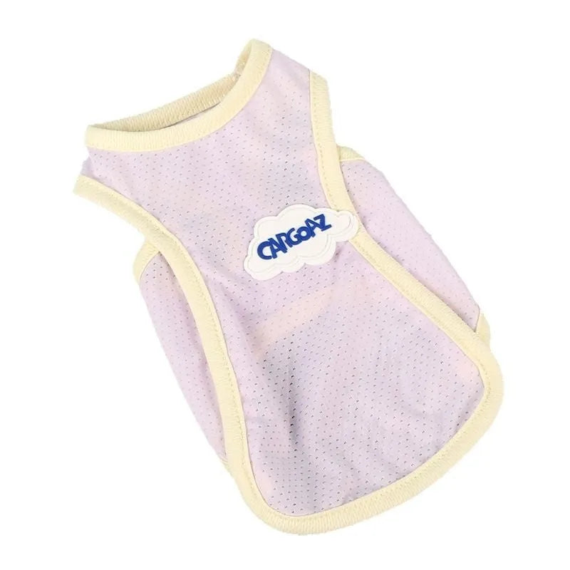 Polyester cat vest in grass green colour with sports styling