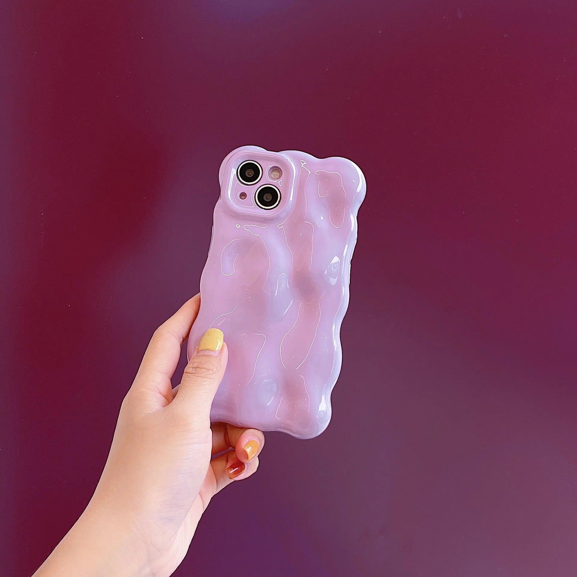 New irregular meteorite pattern TPU phone case in solid colour, anti-drop design, fits iPhone 14ProMax