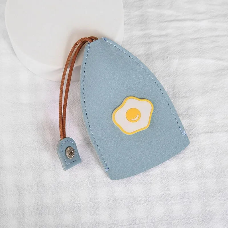 Colourful cartoon pull-out key case in PU leather for car key protection