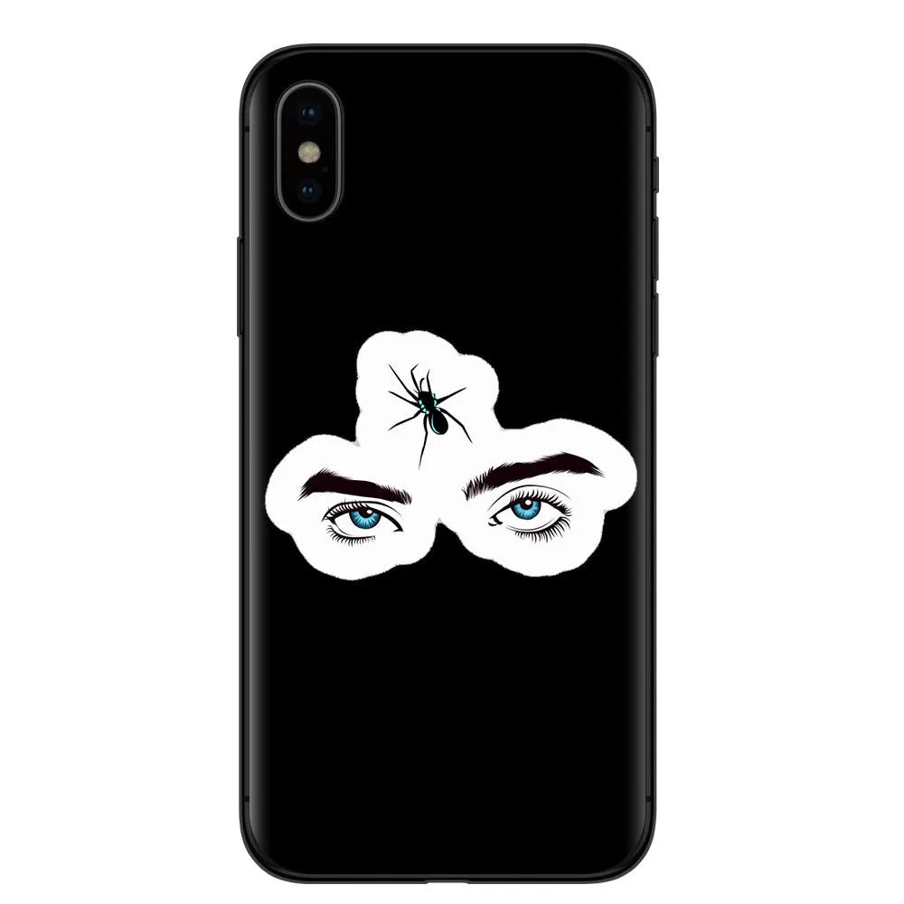 Islamic hijab veil girl TPU phone case with rhinestones floral letters painted design for iPhone