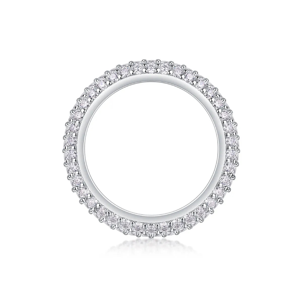 Twilight Beach Moissanite wedding ring set S925 silver platinum plated with GRA certificate in gift box