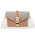 Women's messenger bag shoulder chain bag PU leather small square bag in black, green, white, yellow