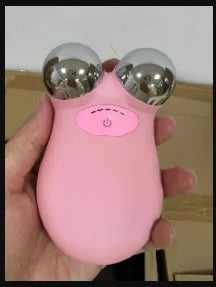 Pink micro current facial lifting device for skin rejuvenation and firming treatment