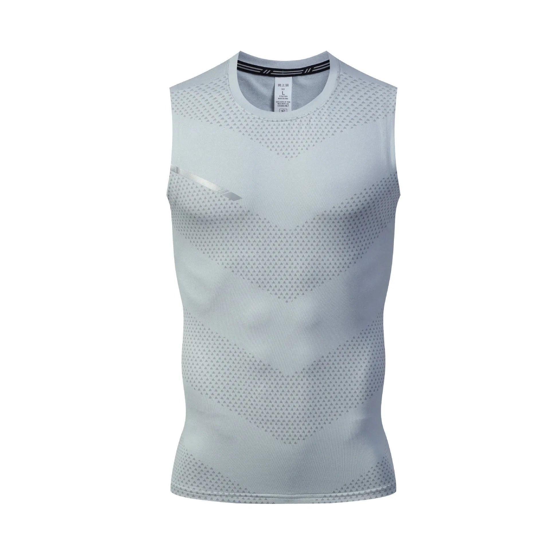 Men's solid colour quick-drying polyester sports tank top for summer outdoor activities