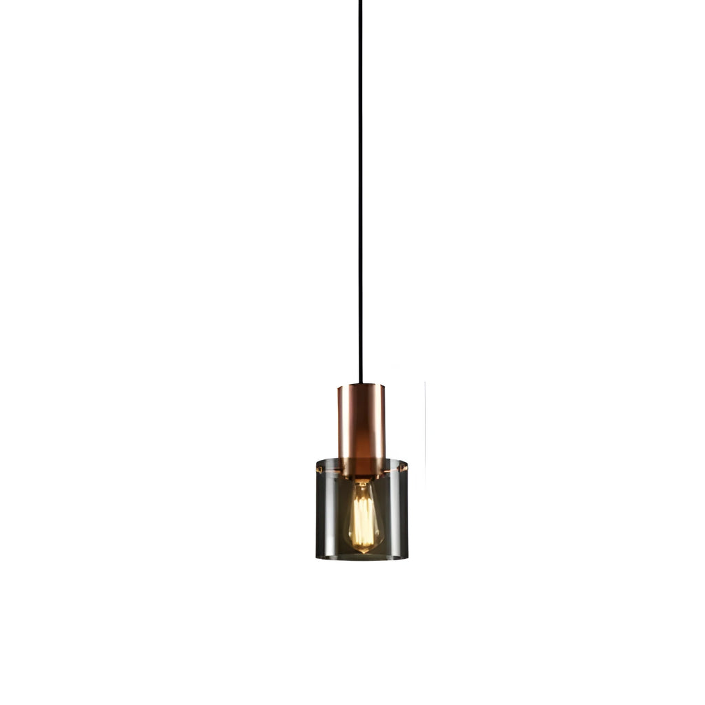 H rose gold glass single head droplight for modern bedside or dining room ceiling lighting