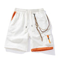 Men's plus size bamboo fibre shorts in loose fit with elastic high waist and cropped leg.