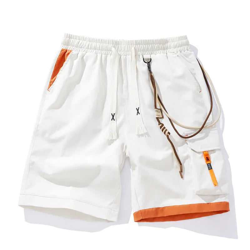 Men's plus size bamboo fibre shorts in loose fit with elastic high waist and cropped leg.
