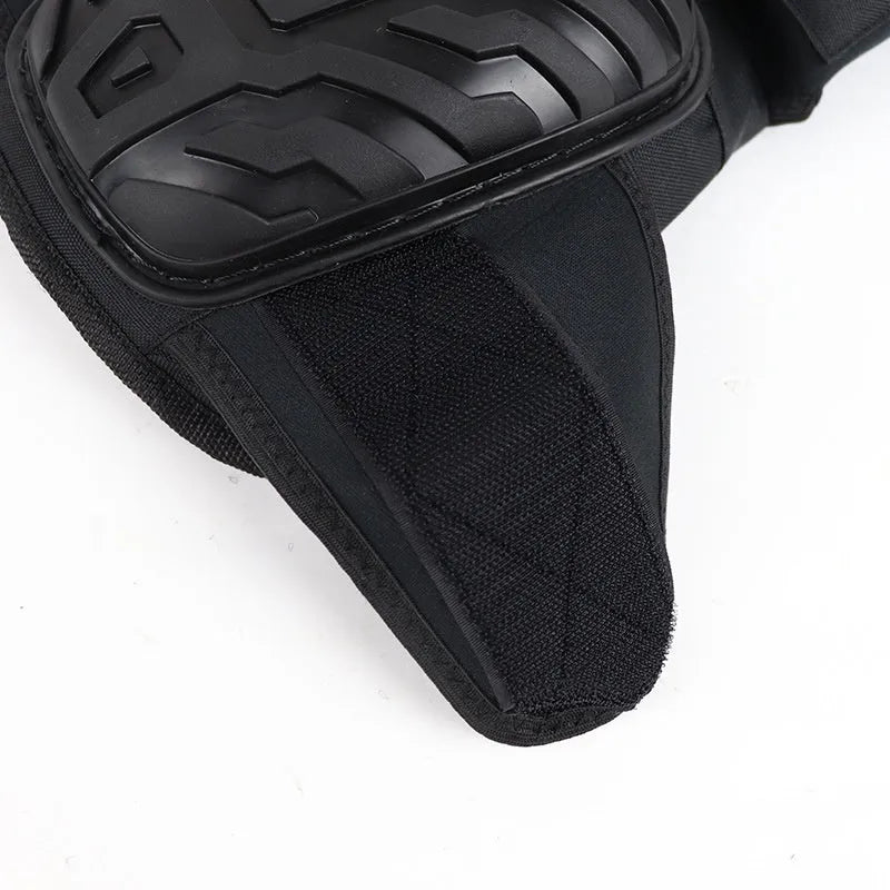 Black EVA riding motorcycle kneecap pad for drop-resistant sports protection on grey background