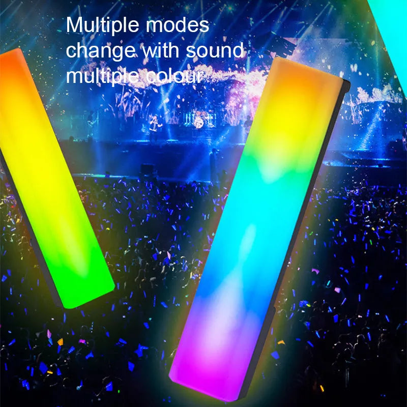 3D RGB voice-activated ambiance lamp with cross-border shell design on tabletop