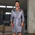 Men's summer silk bathrobe nightgown in rayon fabric showing colour options