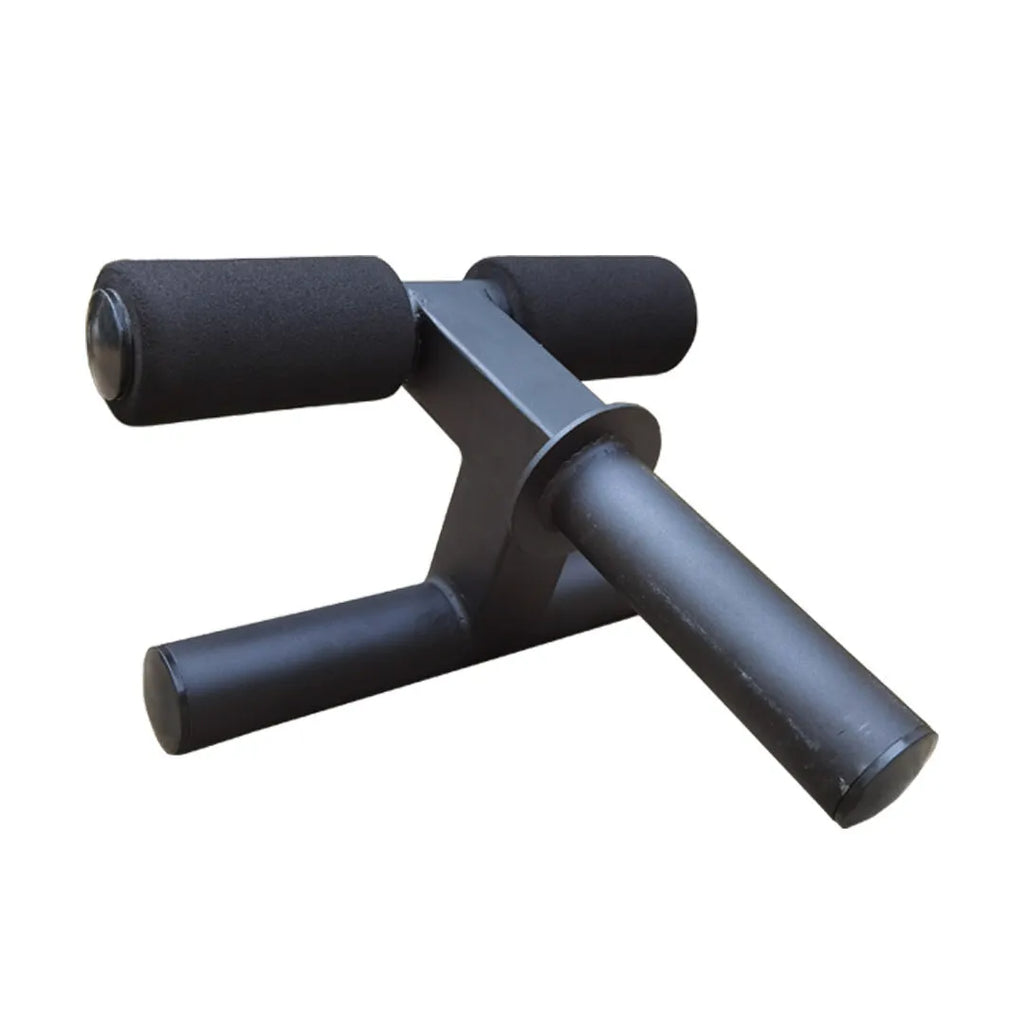 Black steel plate inner calf muscle trainer on floor with compact 36x21.5x38.5cm dimensions