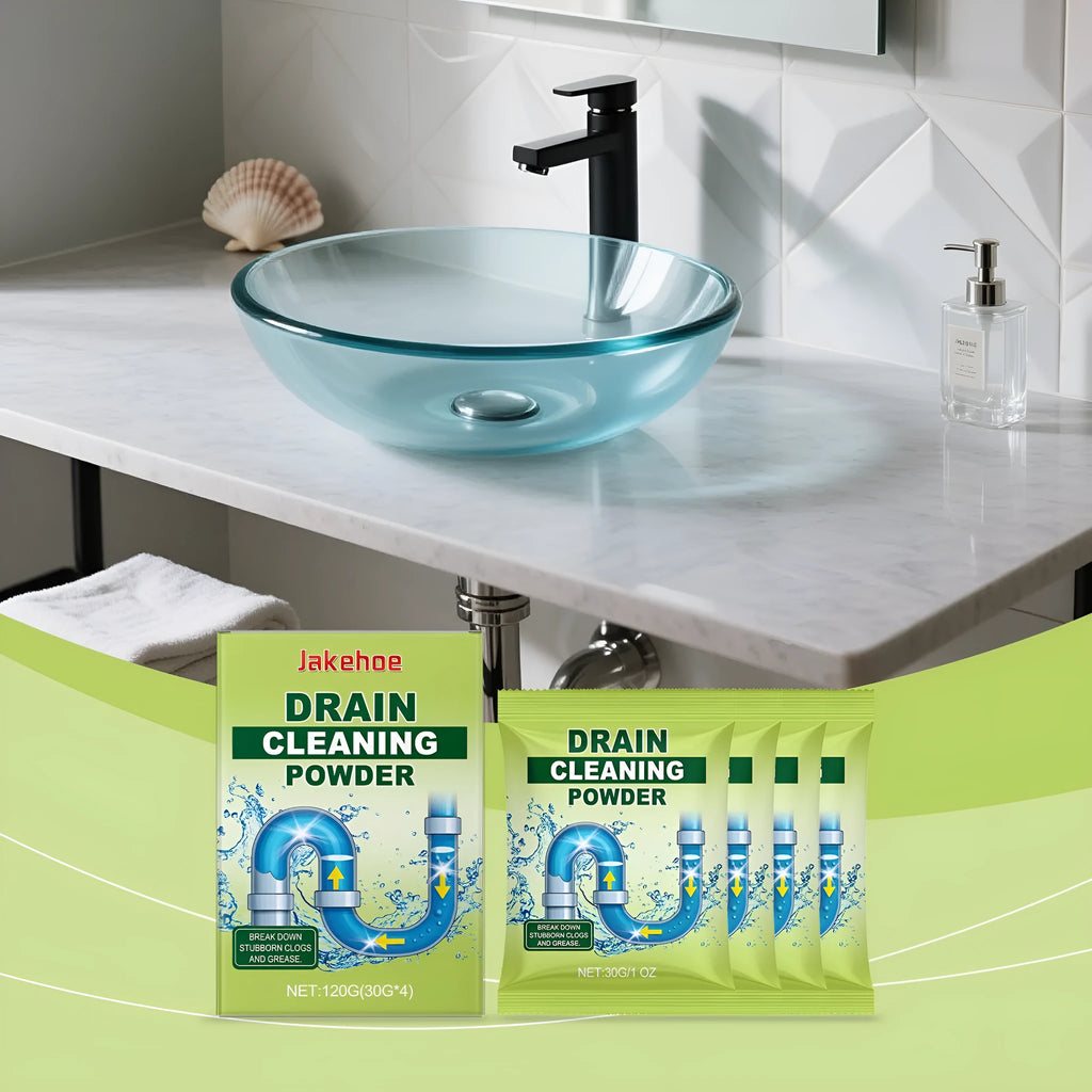 120g drain cleaning powder pack for unblocking sinks, toilets, and shower drains
