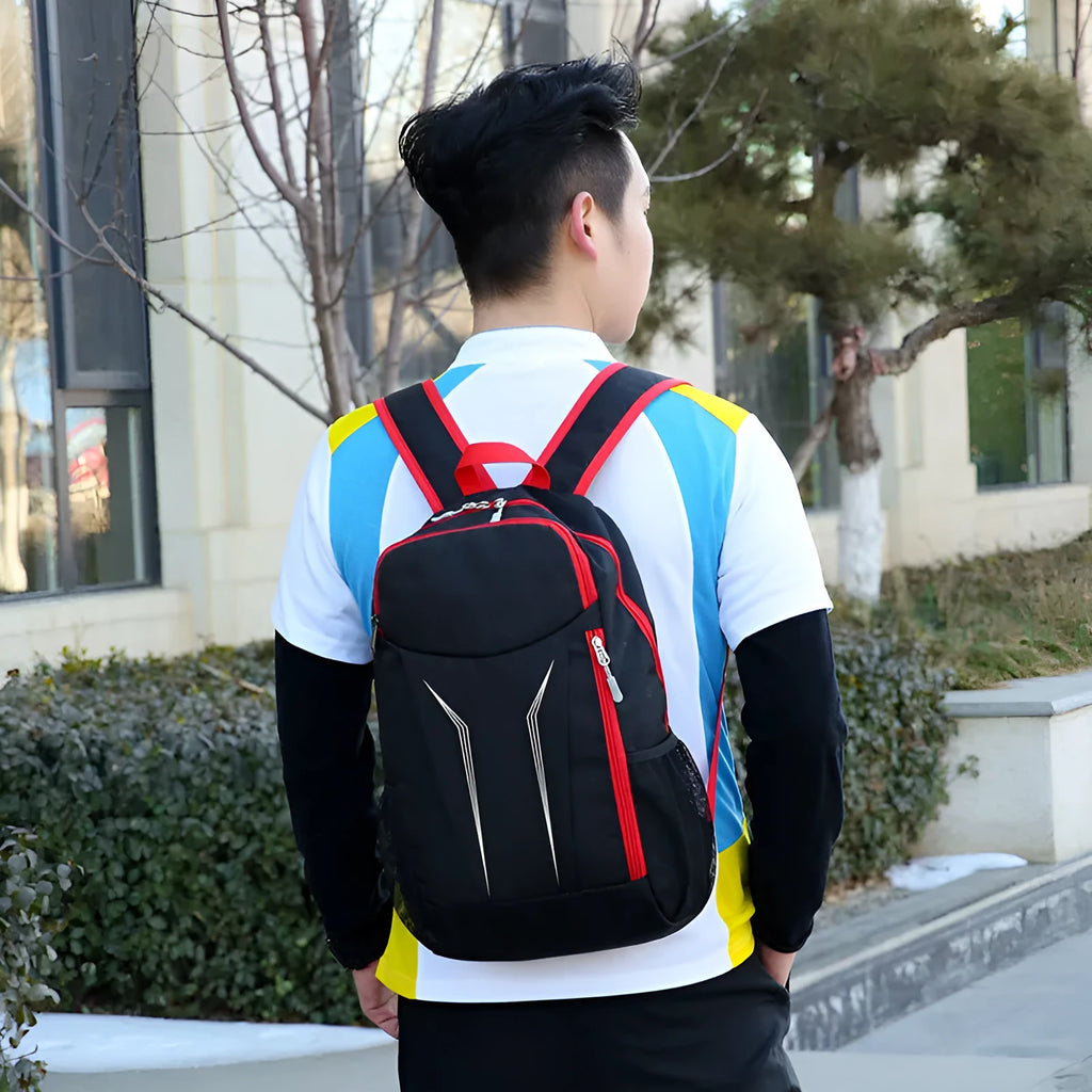 Folding travel backpack in solid colour, vertical square shape, anti-splash Oxford cloth, small unisex backpack