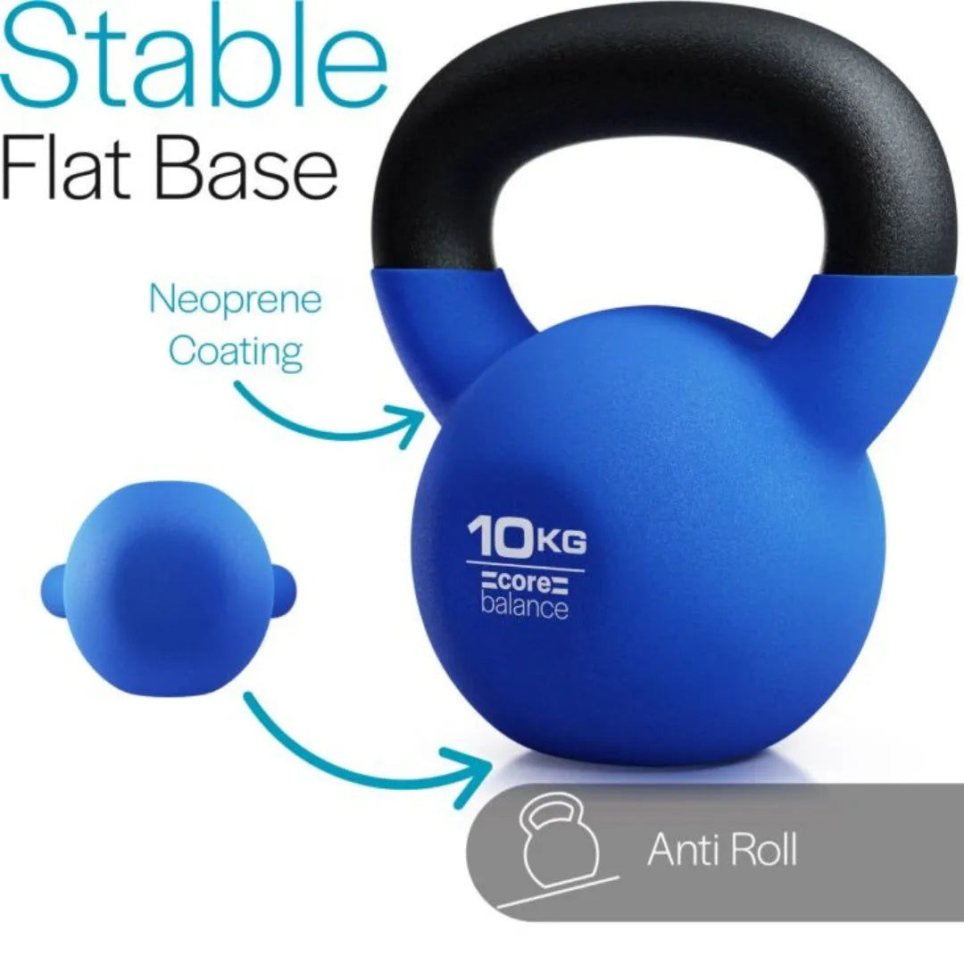 Blue cast iron teapot-shaped dumbbell with 10 kg weight marking