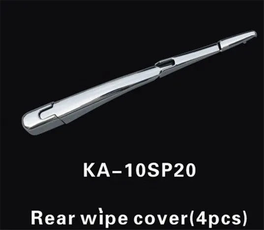 Silver ABS plastic rear window wiper cover trim set for 2010 Hyundai vehicles