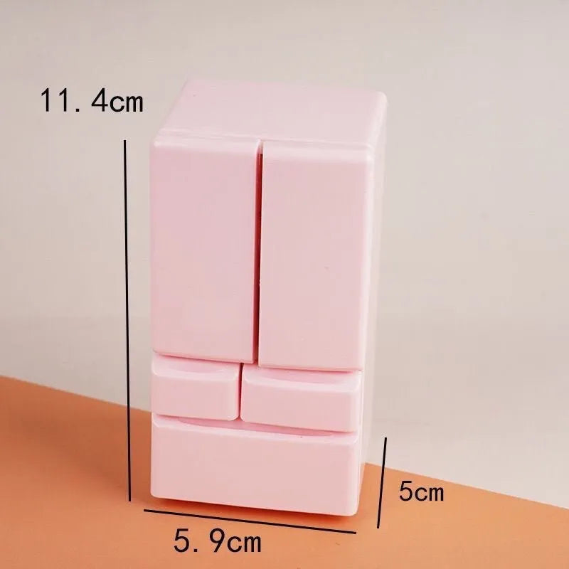 White plastic miniature candy toy model with illuminated feature measuring 11.4cm tall