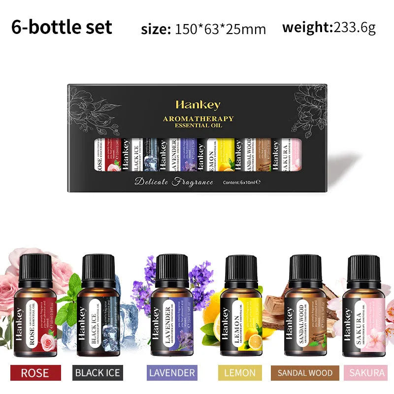 Water-soluble aromatherapy essential oil set in boxed combination packaging